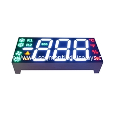 Display LED de 3 dígitos e 7 segmentos de personalização multicolorida para controle de temperatura