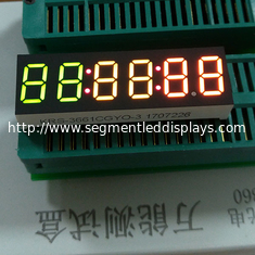 o diodo emissor de luz Tricolour de 7 segmentos de 6 dígitos indica 45x18mm para o indicador da temperatura